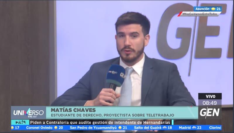 Matías Chaves, proyectista Teletrabajo: Captura de pantalla.