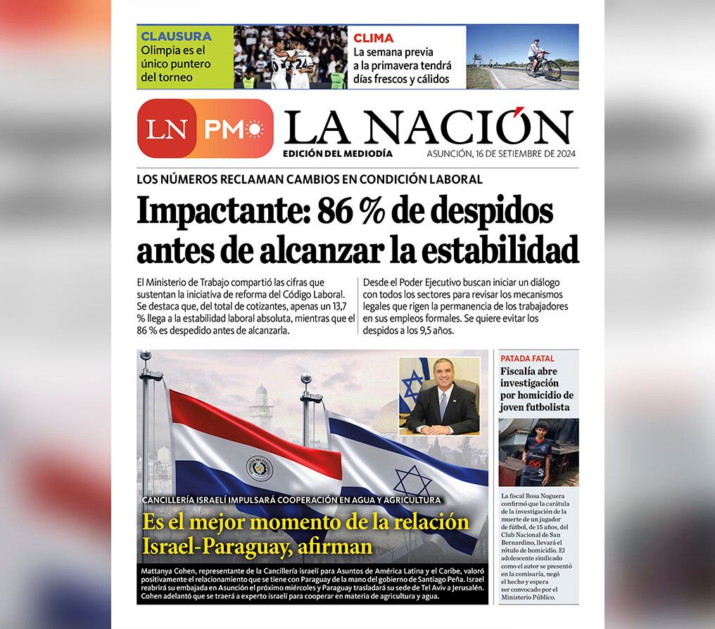LN PM: edición del 16 de setiembre