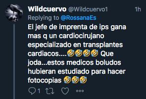 Internauta ironiza sobre ingresos privilegiados de jefe de imprente con relación a un médico cirujano. Foto: Gentileza