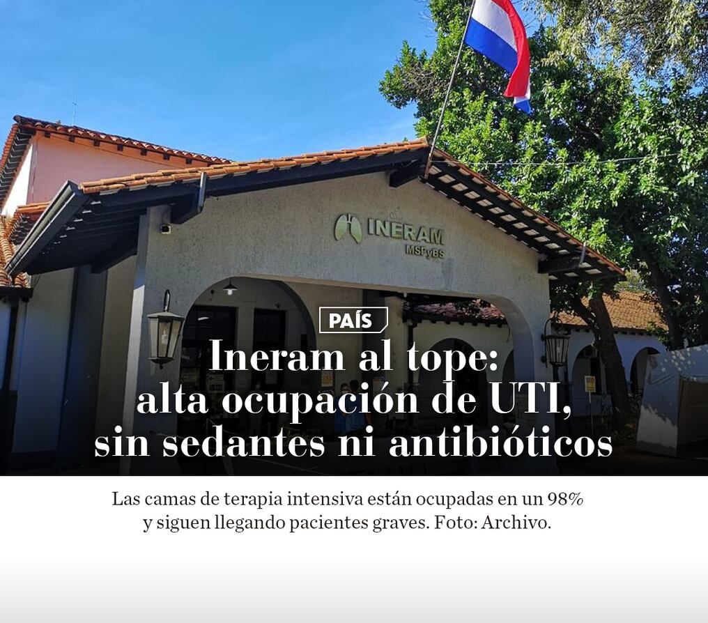 Ineram al tope: alta ocupación de UTI, sin sedantes ni antibióticos