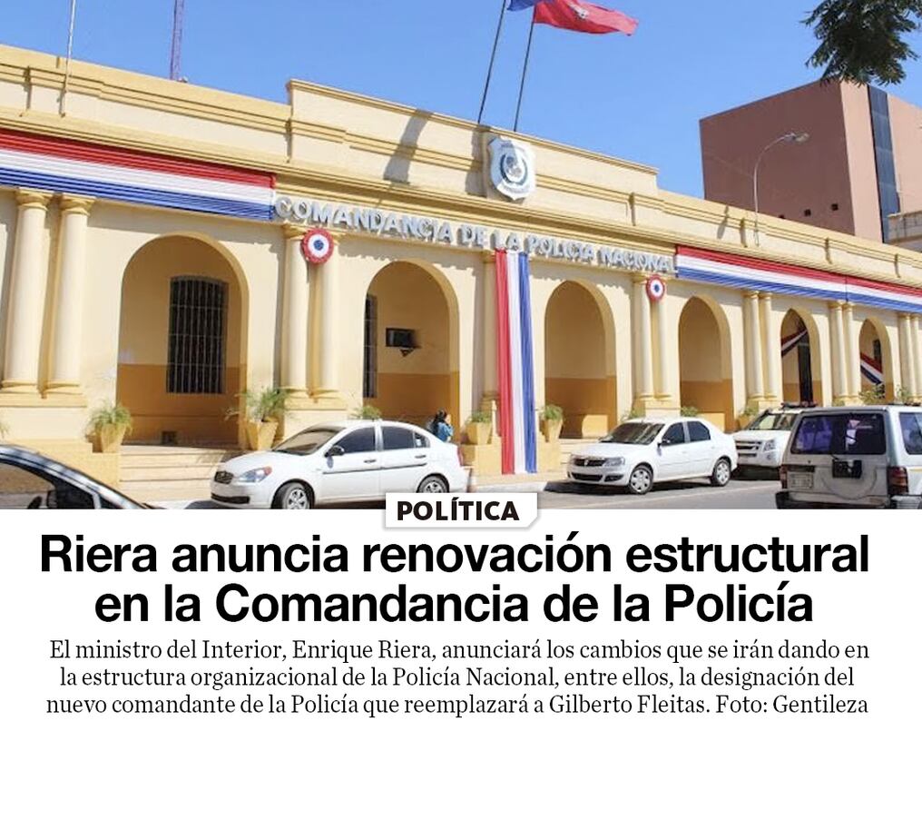 Riera anuncia renovación estructural en la Comandancia de la Policía