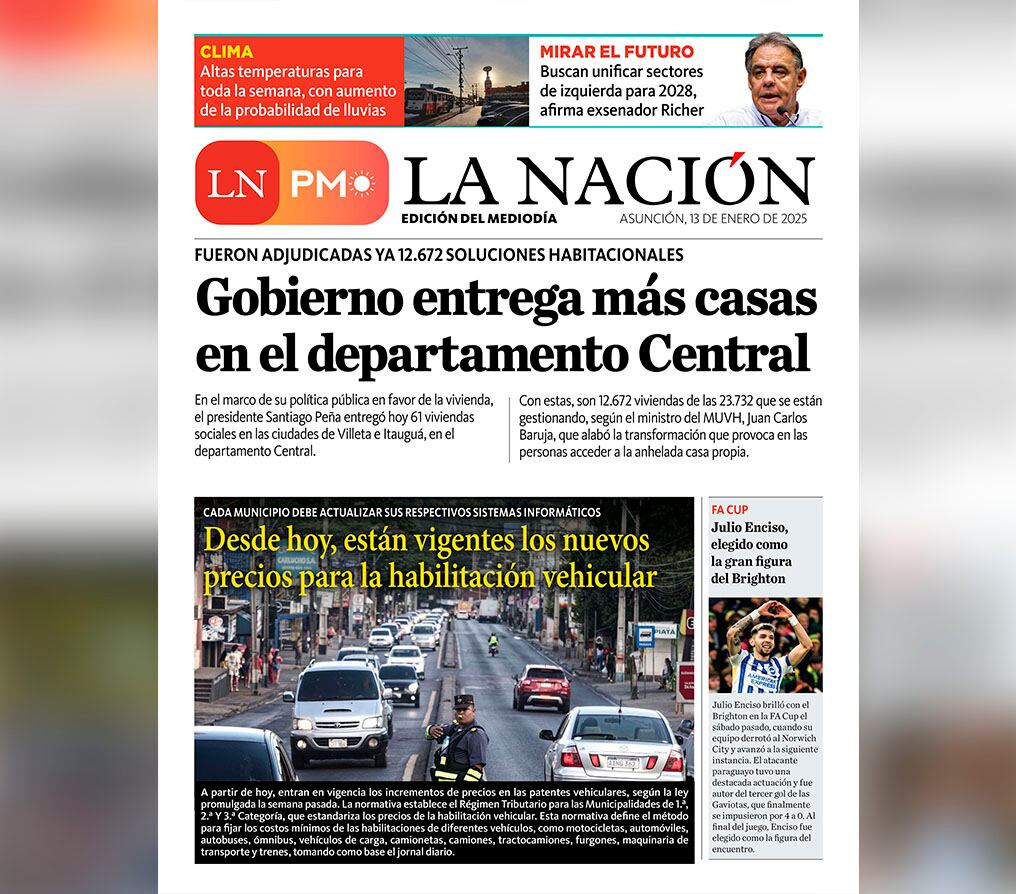 LN PM: edición del 13 de enero