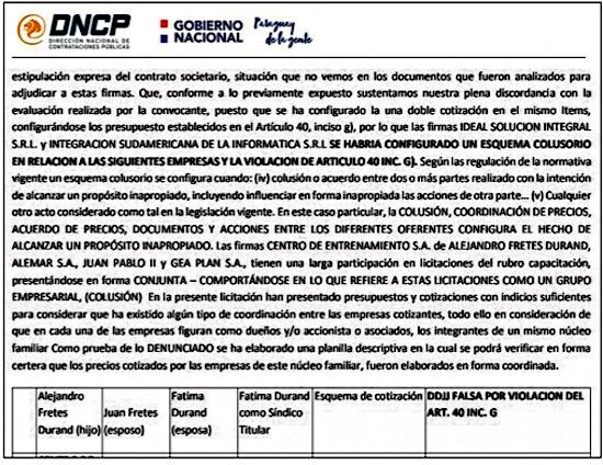 Resolución de la DNCP que anula la adjudicación de la firma Centro de Entrenamiento SA.