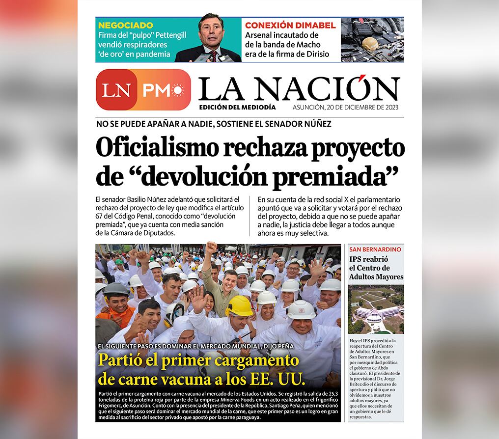 LN PM: edición mediodía del 20 de diciembre