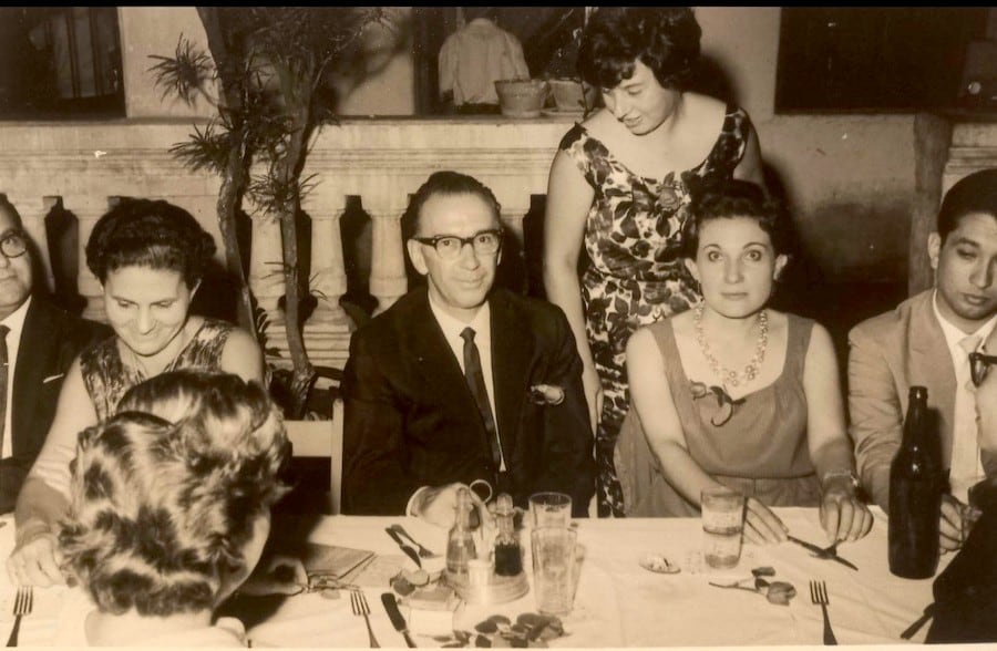 Dora Guimaraes, Edson Mota, Estela Rodríguez Cubero, Miguel Ángel Fernández y María Adela Solano López. Asunción. c.1970