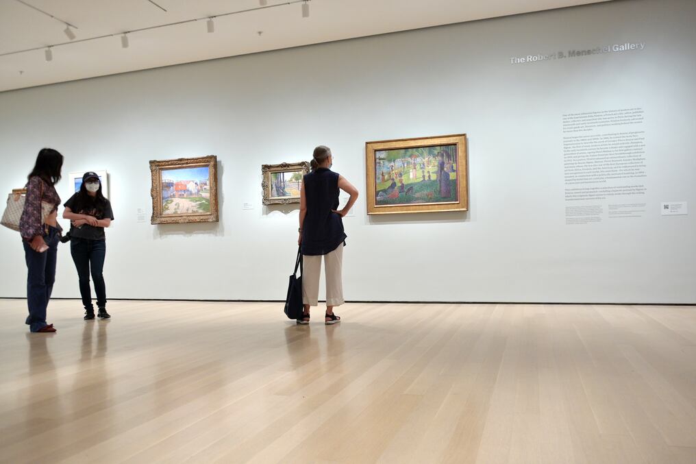 En soledad casi total, los visitantes disfrutaron a sus anchas las obras de Monet, Picasso o Van Gogh. Foto: AFP.