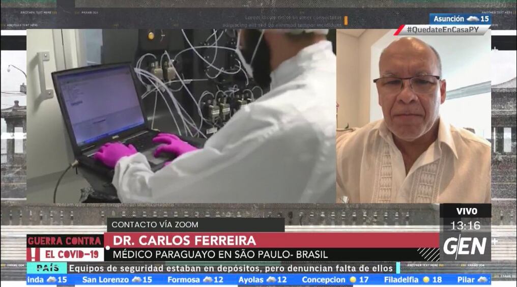 El médico comentó que hace una semana tuvo contacto con pacientes con COVID.-19. Foto: Twitter GEN.