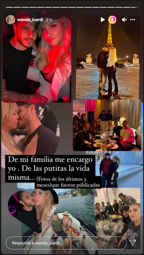 Dura respuesta de Wanda Nara a la China Suárez. Foto: Gentileza. 