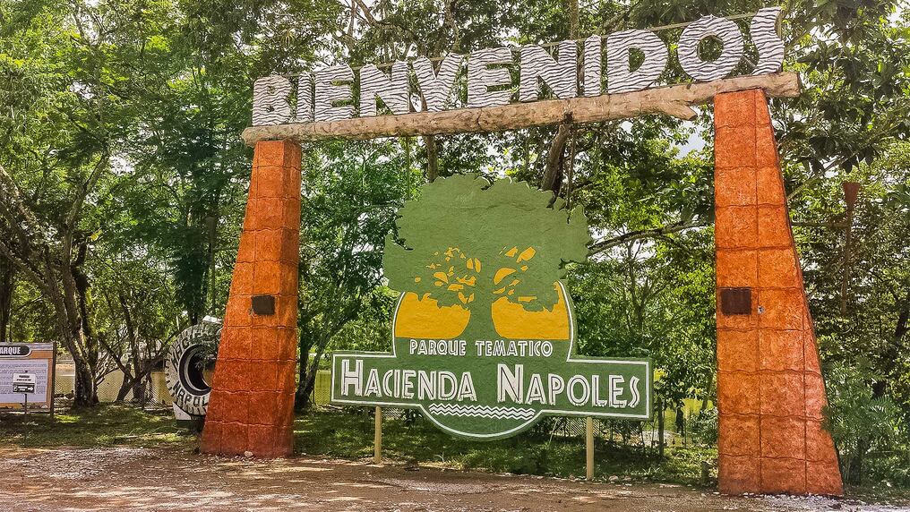 La propiedad del narcotraficante colombiano fue convertida en el Parque Temático Hacienda Nápoles. Foto: Archivo.