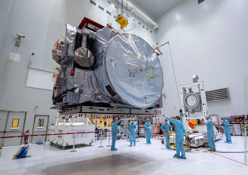 La nave espacial Jupiter Icy Moons Explorer será lanzada en abril con la misión de explorar las lunas heladas del planeta. Foto: Gentileza.