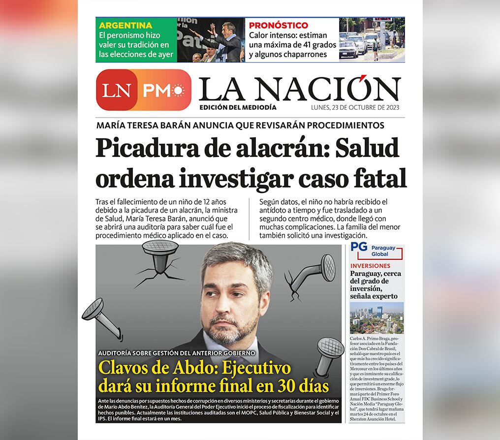 LN PM: edición mediodía del 23 de octubre