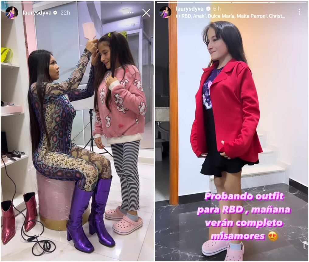Laurys Dyva y Mía están juntas desde ayer disfrutando y preparándose para el gran festejo. Foto: Instagram