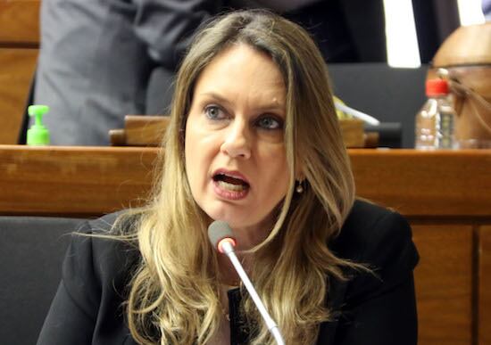 “Queremos respuesta señor presidente. ¿Dónde están las vacunas que iban a llegar en febrero? Ya estamos en marzo y la ciudadanía está harta”, dice la diputada Rocío Vallejos. Foto: Archivo.