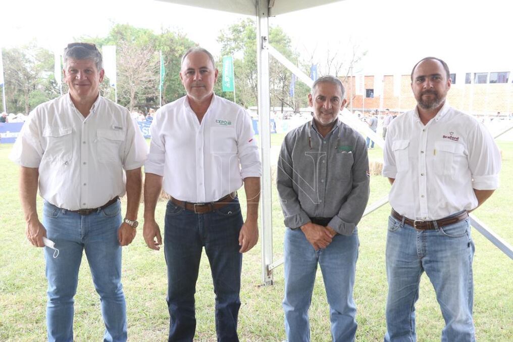 José Costa, Paulo Rojas, Eduardo Barreto y Ramiro García, miembros de la Comisión Central de Exposiciones. Foto: Pánfilo Leguizamon 