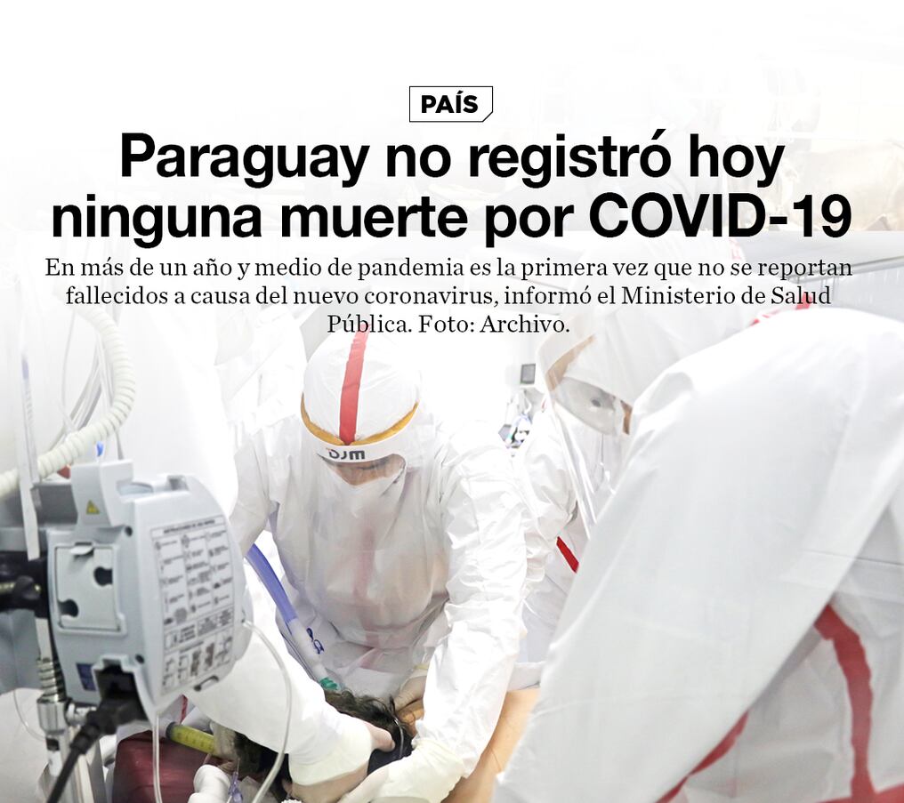 Paraguay no registró hoy ninguna muerte por COVID-19 