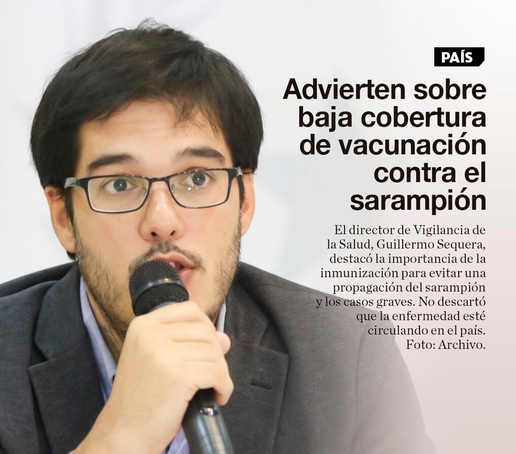 Advierten sobre baja cobertura de vacunación contra el sarampión