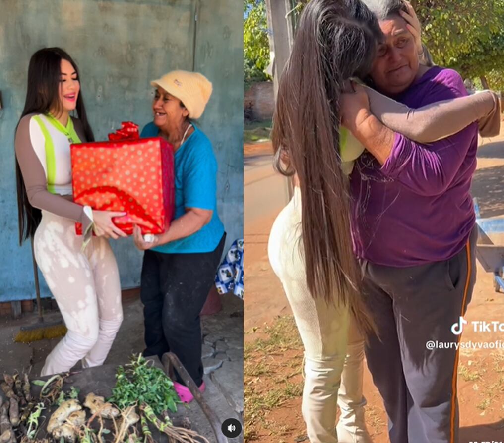 “En su día especial ellas igual salen a buscar el pan”, dijo Laurys Dyva sobre el gesto con las madres trabajadoras. Foto: Gentileza