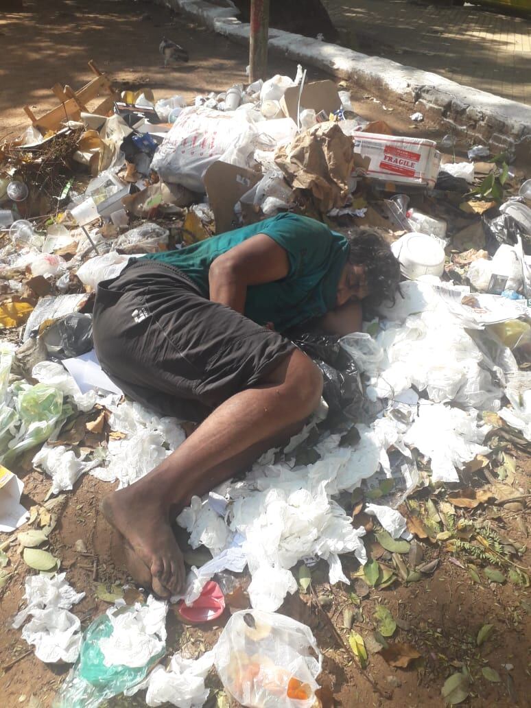 El denunciante hizo un llamado a las autoridades del Estado a brindar protección a este hombre que se encuentra padeciendo todo tipo de situaciones en medio de la calamidad. Foto: Gentileza.
