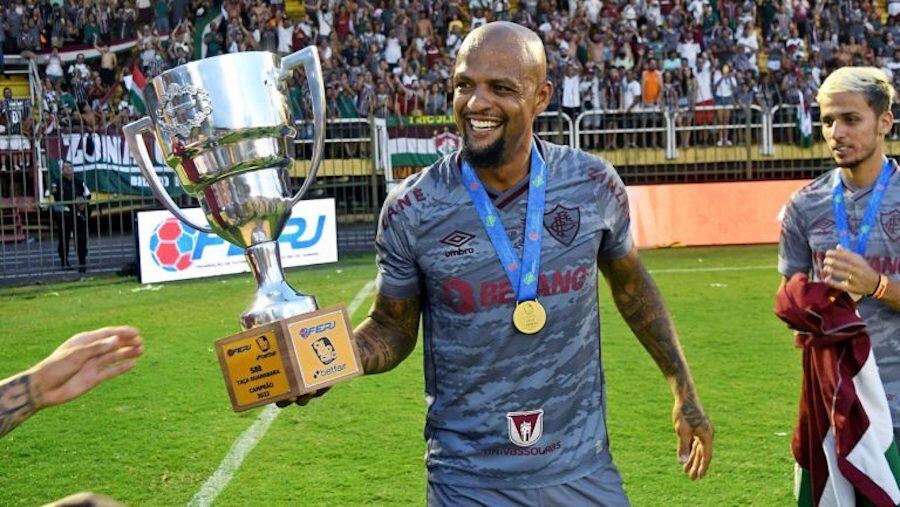 Felipe Melo disfruta de un nuevo título en su carrera, ahora con Fluminense.FOTO:@FLUMINENSEFC