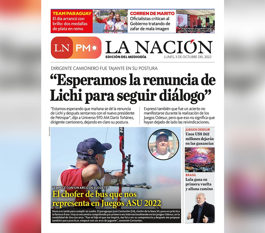 LN PM: edición mediodía del 3 de octubre
