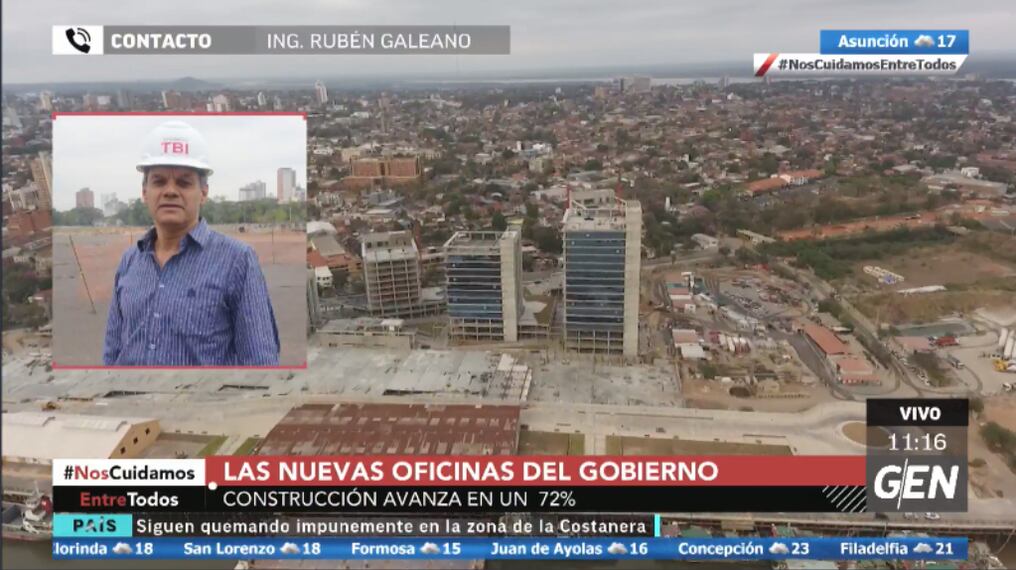 En contacto con GEN TV, el ingeniero Rubén Galeano dio más detalles de la majestuosa obra, en la bahía de Asunción. Foto: Captura de pantalla.