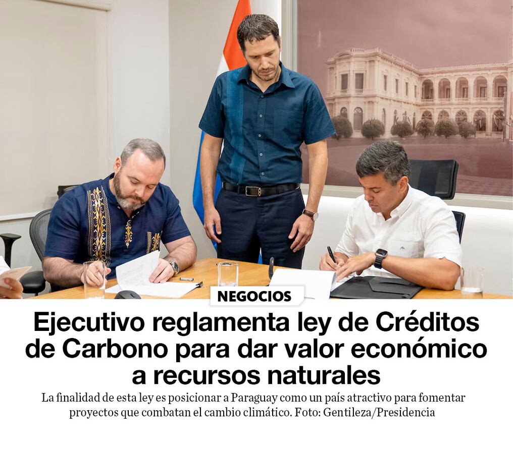 Ejecutivo reglamenta ley de Créditos de Carbono para dar valor económico a recursos naturales