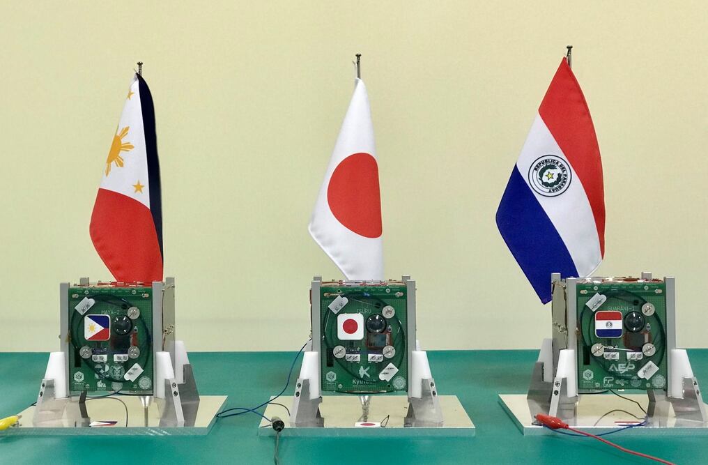 El satélite paraguayo GuaraniSat-1 es uno de los tres proyectos de BIRDS 4 Satellite Project - KyuTech, junto a Maya-2 (Filipinas) y Tsuru (Japón). Foto: Gentileza.