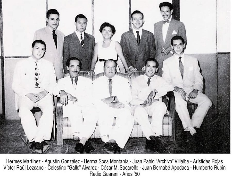 Años 50 en Radio Guaraní. Foto: Archivo de Historias de la Radio.