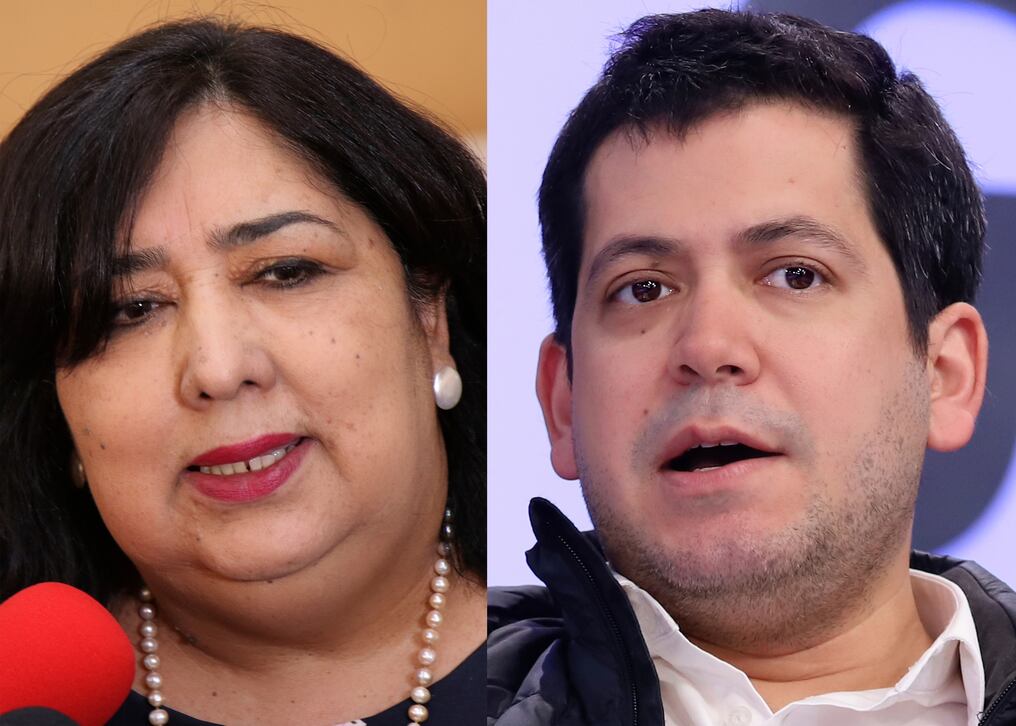 La ministra Teresa Martínez (Izq.) y el diputado Raúl Latorre (Der.). Foto: Archivo.