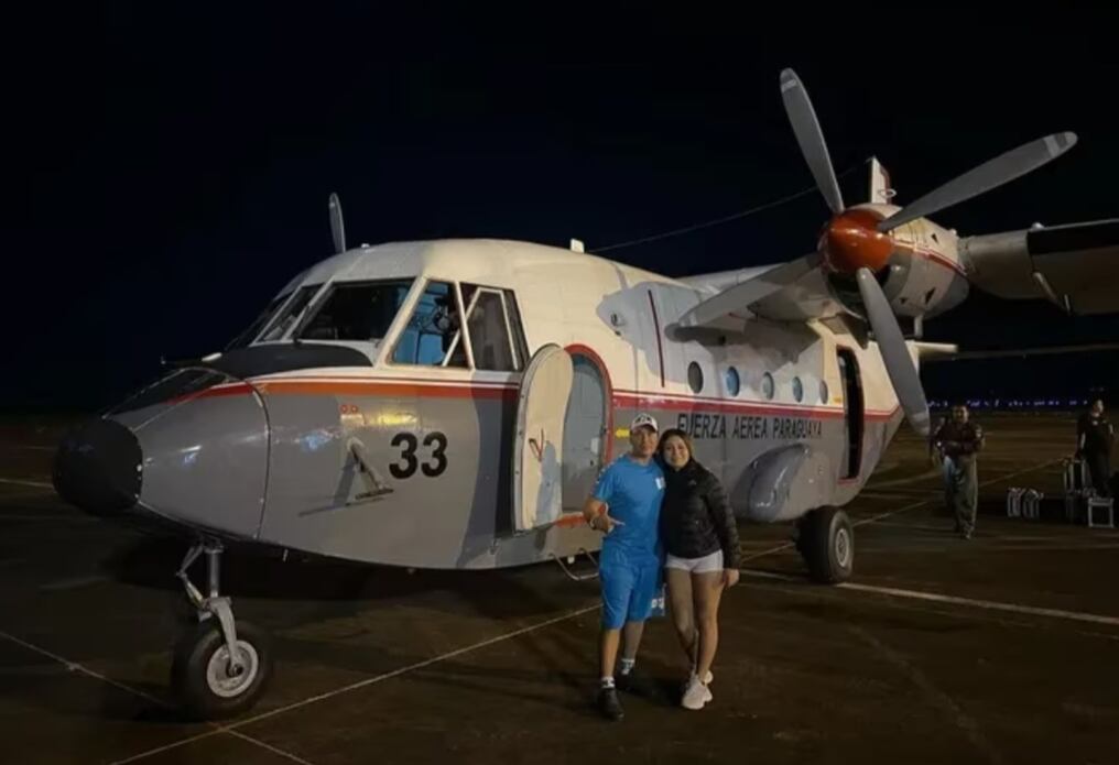 El tramo aéreo que recorrió el grupo musical argentino fue desde Asunción hasta Ciudad del Este. Foto: Gentileza.