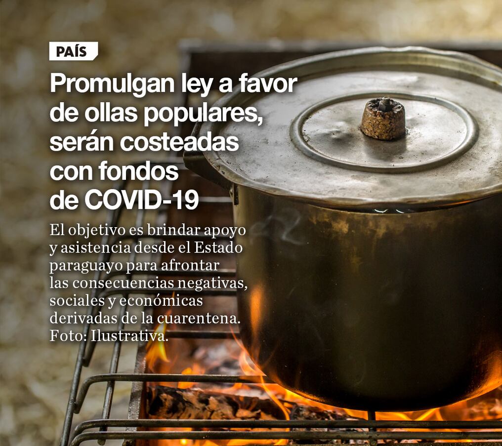 Promulgan ley a favor de ollas populares, serán costeadas con fondos de COVID-19