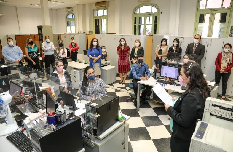 Los integrantes del equipo auditor son funcionarios que han sido entrenados por el Servicio Nacional de Aprendizaje (SENA) de Colombia, el año pasado. Foto: Gentileza.