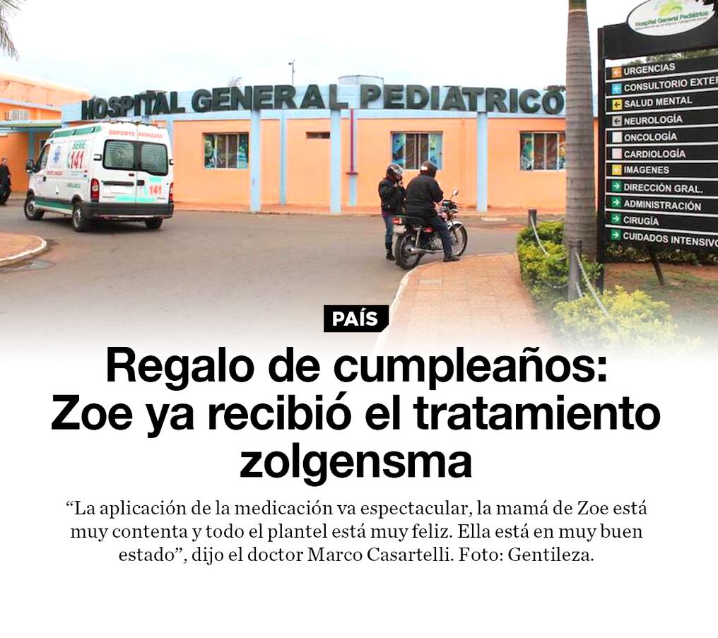 Regalo de cumpleaños: Zoe ya recibió el tratamiento Zolgensma 