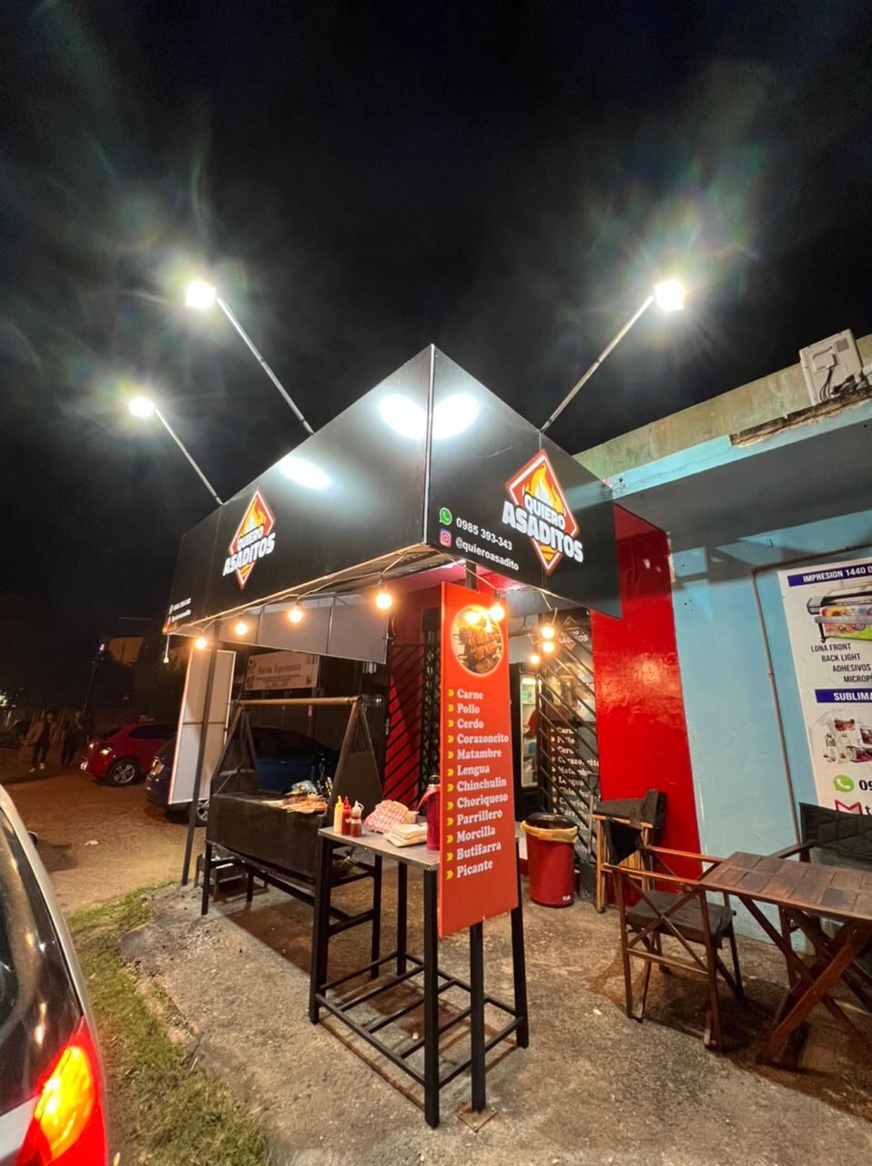 El local de Quiero Asaditos está ubicado en la ciudad de Fernando de la Mora, en zona sur. Foto: Gentileza.