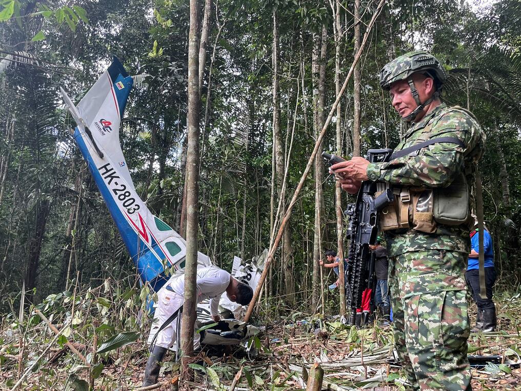 La mañana del 1 de mayo una avioneta Cessna 206 partió desde una zona selvática conocida como Araracuara con destino a San José del Guaviare (sur). Foto: AFP