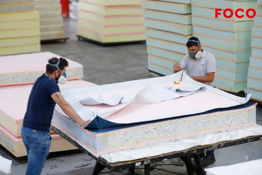 Los colchones y somieres son exportados a varios países, entre ellos, al complejo mercado de los Estados Unidos. Foto: Christian Meza