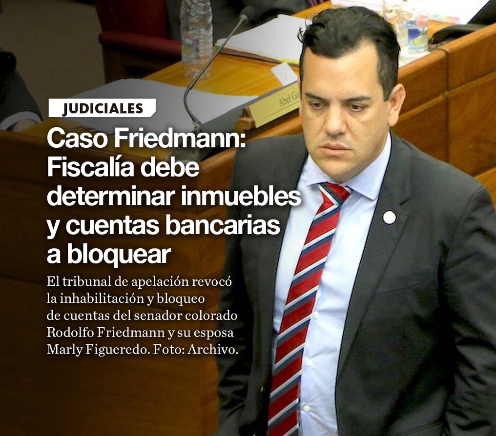 Caso Friedmann: Fiscalía debe determinar inmuebles y cuentas bancarias a bloquear
