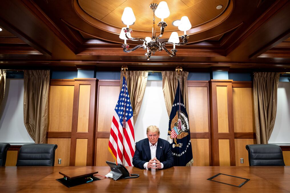 El presidente de Estados Unidos, hospitalizado por COVID-19, se refirió sobre las elecciones del 3 de noviembre. Foto: AFP.