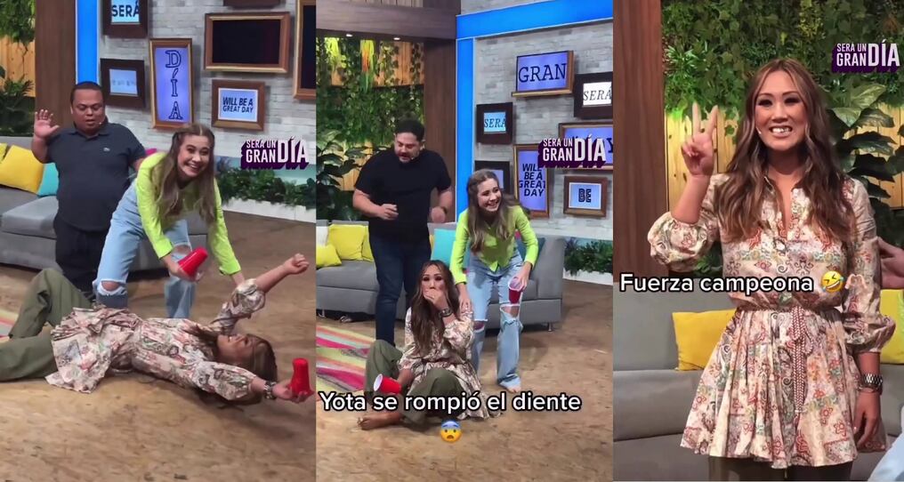Yolanda Park tuvo en accidente durante un desafío de "Será Un Gran Día". Foto: Instagram.