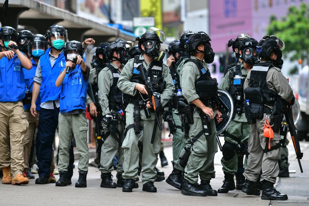 El grupo CHRF, que organizó algunas manifestaciones prodemocracia del año pasado en Hong Kong, anunció que apelará la decisión de la policía. Foto: AFP.