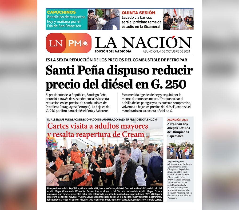 LN PM: edición mediodía del 4 de octubre