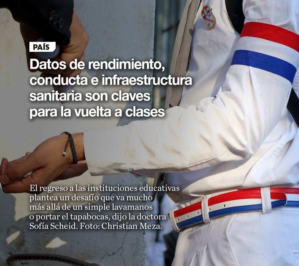 Datos de rendimiento, conducta e infraestructura sanitaria son claves para la vuelta a clases