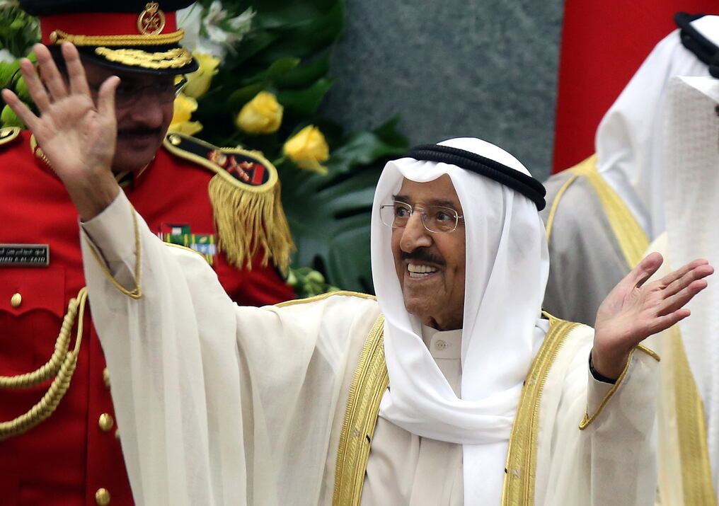 El jeque Sabah al-Ahmad al-Sabah murió este martes a los 91 años; su medio hermano, de 83 años, lo sucederá. Foto: AFP.