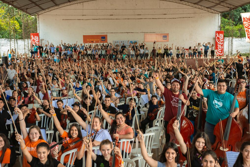 Sonidos de la Tierra realiza este sábado, a las 17:00, en Asunción, un gran encuentro de 65 escuelas comunitarias de música de todo el país. Foto: Gentileza.