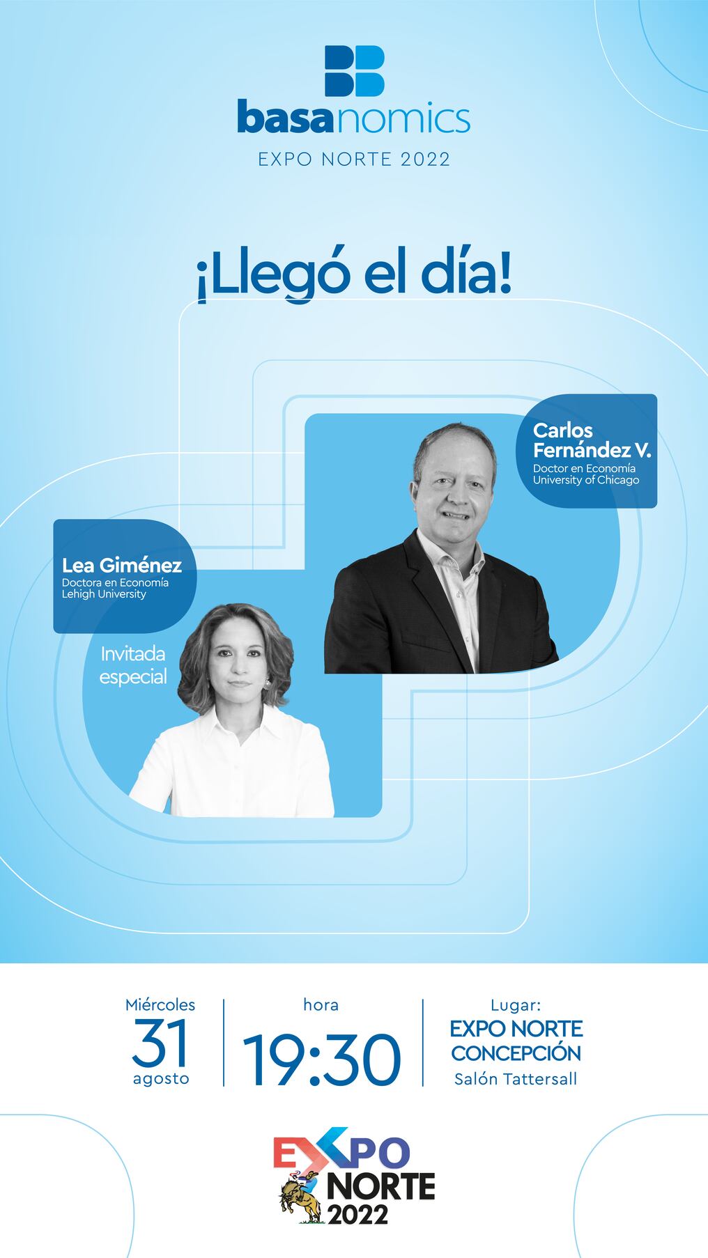 Banco Basa desarrollará una nueva edición de Basanomics este miércoles 31 de agosto en la Expo Norte desde las 19:30. Foto: Gentileza.