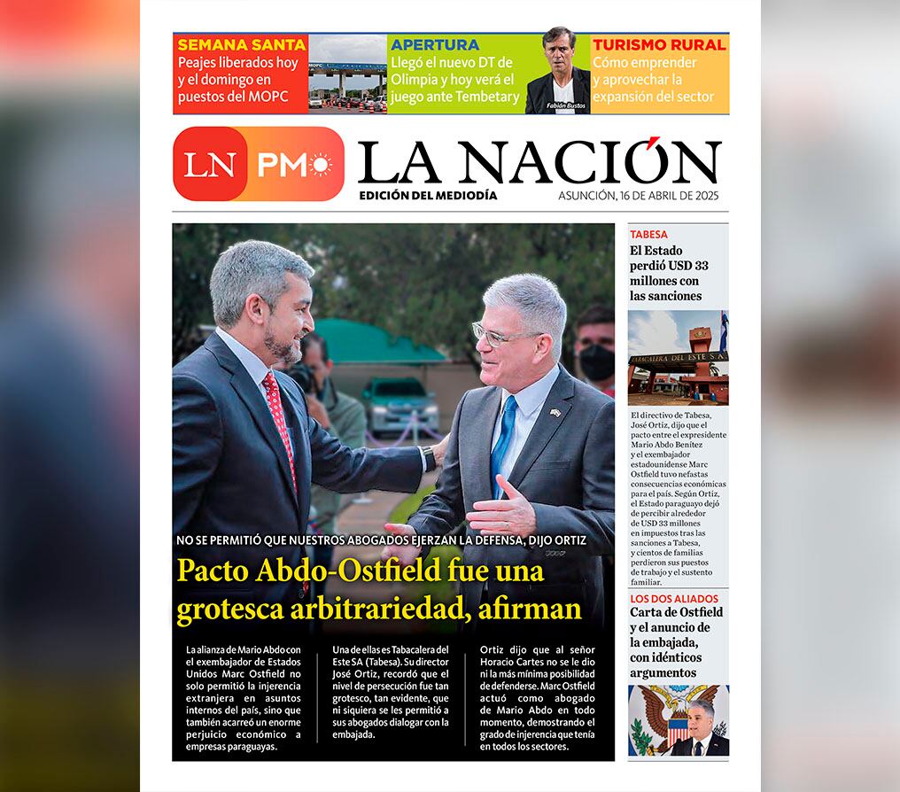 LN PM: edición del 16 de abril
