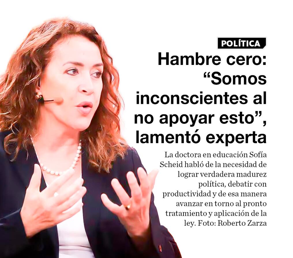 Hambre cero: “Somos inconscientes al no apoyar esto”, lamentó experta