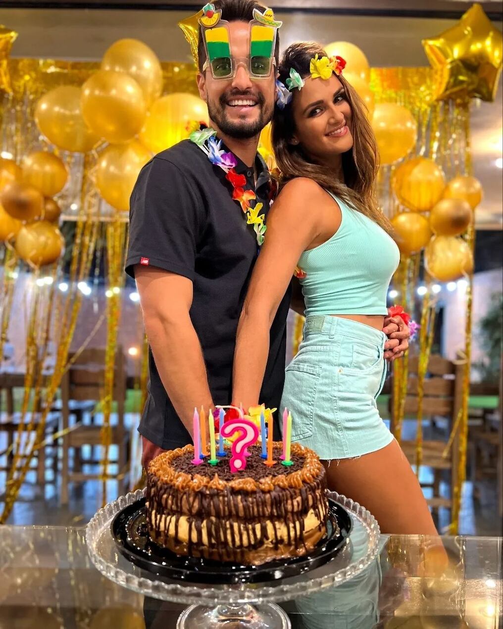 Leryn Franco y su esposo Rodrigo Galeano nacieron el mismo día, pero en distintos años. Ayer celebraron sus cumpleaños. Foto: Genileza.