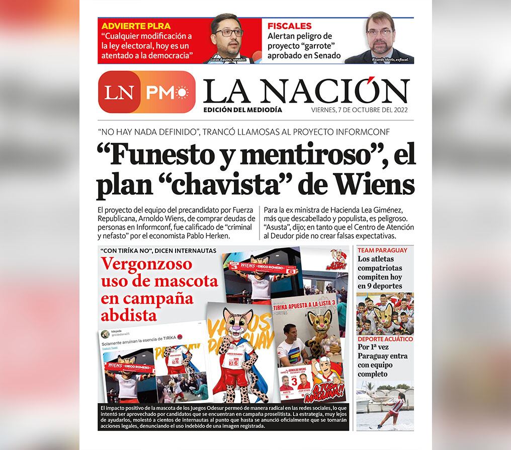 LN PM: edición mediodía del 7 de octubre