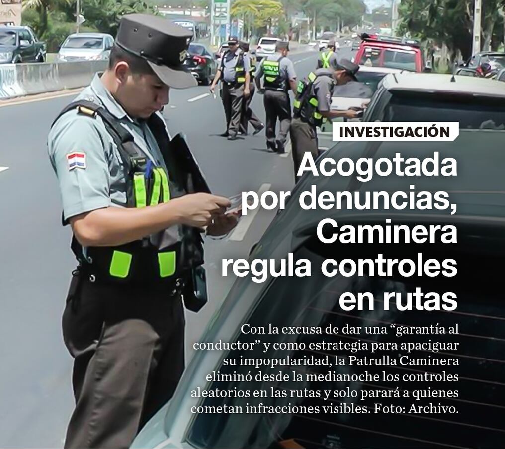 Acogotada por denuncias, Caminera regula controles en rutas